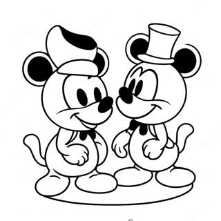 Mickey Und Minnie Liebesvogel Ausmalbild 37647-31318