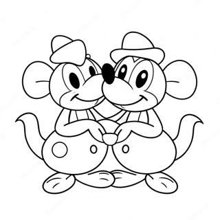 Mickey Und Minnie Liebesvogel Ausmalbild 37647-31319