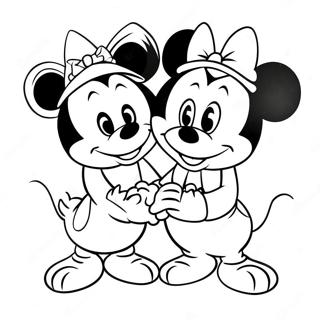 Mickey Und Minnie Liebesvogel Ausmalbild 37647-31320