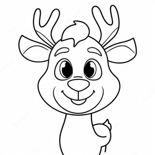 Rudolph Mit Einer Leuchtend Roten Nase Ausmalbild 37687-31357