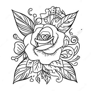 Vintage Amerikanische Traditionelle Tattoo Designs Ausmalbild 37977-31595