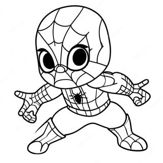 Chibi Spiderman Ausmalbilder