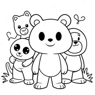 Gloomy Bear Mit Freunden Ausmalbild 38067-31675