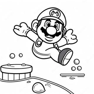 Mario Springt Uber Goomba Ausmalbild 38447-31971