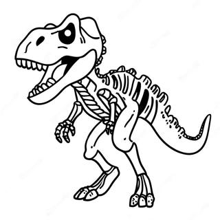 T Rex Skelett Brullendes Ausmalbild 38607-32092