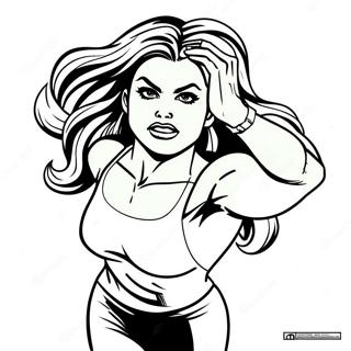 She Hulk In Aktion Ausmalbild 38967-32373