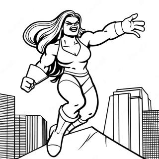 She Hulk In Aktion Ausmalbild 38967-32375