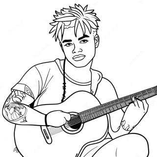 Xxxtentacion Mit Gitarre Ausmalbild 39098-32462