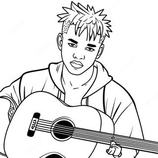 Xxxtentacion Mit Gitarre Ausmalbild 39098-32463