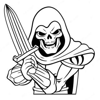 Skeletor Mit Seinem Schwert Ausmalbild 39228-32582