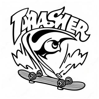 Thrasher Skateboard Ausmalbilder