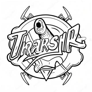 Ausmalbild Des Thrasher Skateboard Logos 39297-32631