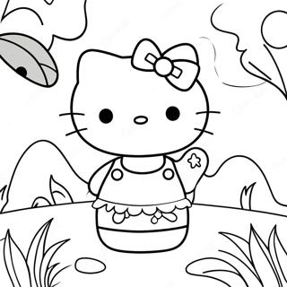 Hello Kitty Sommer Spass Ausmalbild 39447-32738