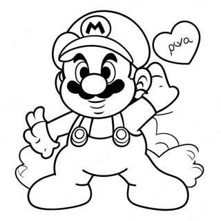 Mario Valentinstag Ausmalbild 39617-32880