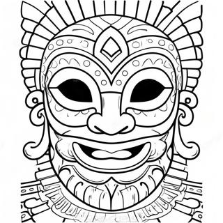 Tiki Maske Ausmalbild 39768-33000