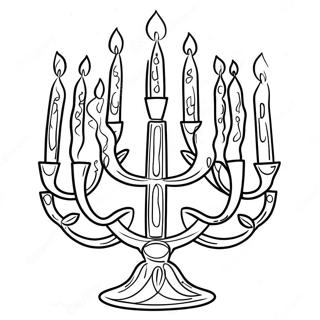 Hanukkah Menora Ausmalbilder