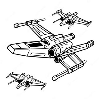 X Wing Sternenjager Im Flug Ausmalbild 40048-33216