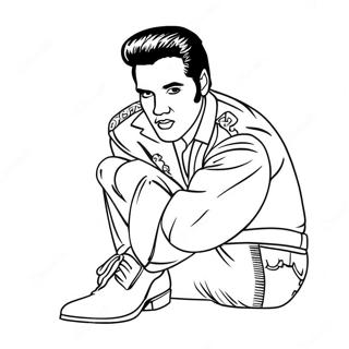 Elvis In Blauen Wildlederschuhen Ausmalbild 4011-3245