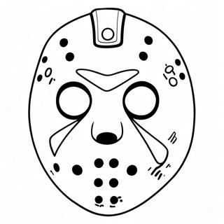 Jason Voorhees Maske Ausmalbild 40188-33338