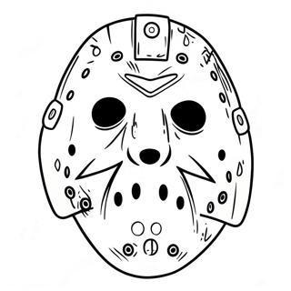 Jason Voorhees Maske Ausmalbild 40188-33339