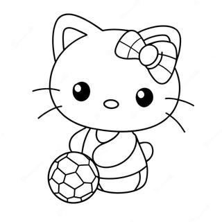 Hallo Kitty Fußball Ausmalbilder