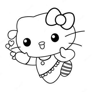 Hello Kitty Tritt Den Ball Ausmalbild 40348-33446