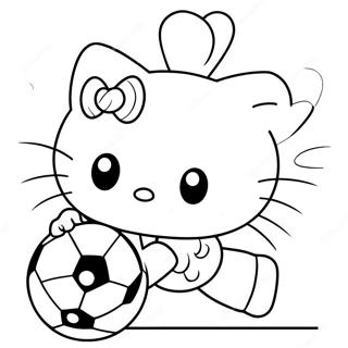 Hello Kitty Tritt Den Ball Ausmalbild 40348-33448