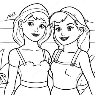 Betty Und Veronica In Sommeroutfits Ausmalbild 40408-33506