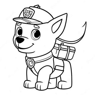 Abenteuerlicher Zuma Paw Patrol Ausmalbild 40438-33521