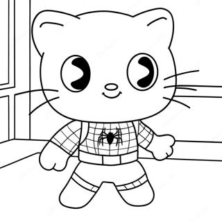 Spiderman Hello Kitty Ausmalbild 40698-33728