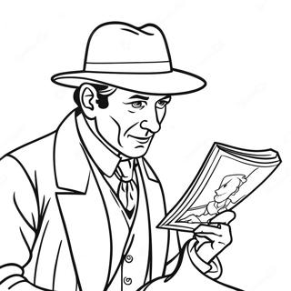 Detektiv Sherlock Holmes Lost Ein Ratsel Ausmalbild 40929-33896