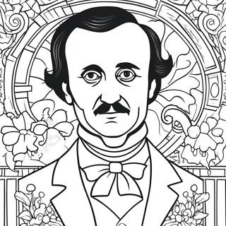 Mysterioses Edgar Allan Poe Portrat Ausmalbild 40949-33904