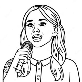 Sabrina Carpenter Singt Auf Der Buhne Ausmalbild 40959-33912