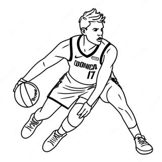 Luka Doncic Dribbelt Basketball Ausmalbild 40969-33937