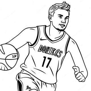 Luka Doncic Dribbelt Basketball Ausmalbild 40969-34038