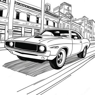 Klassisches Muscle Car In Aktion Ausmalbild 41129-34167