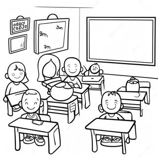 Spassiges Ausmalbild Aus Dem Klassenzimmer Der Zweiten Klasse 41179-34195