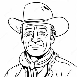 Klassisches John Wayne Cowboy Ausmalbild 41289-34282