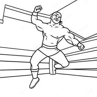 Wwe Wrestler Springt Auf Gegner Ausmalbild 41349-34330