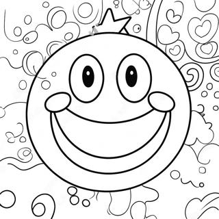 Frohliches Smiley Gesicht Ausmalbild 4151-3349