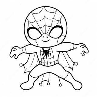 Ausmalbild Susser Spiderman Mit Herzen 41520-34454