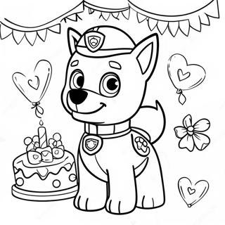 Paw Patrol Geburtstagsfeier Ausmalbild 41609-34518