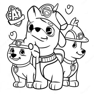 Paw Patrol Geburtstagsfeier Ausmalbild 41609-34520