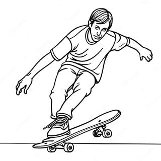 Tony Hawk Macht Einen Skateboard Trick Ausmalbild 41700-34599