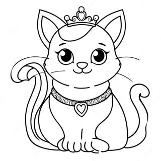 Prinzessin Katze Ausmalbilder