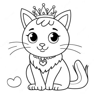 Prinzessin Katze Ausmalbild 41749-34631