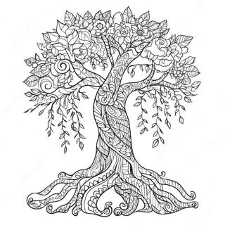 Positiver Karma Baum Ausmalbild 41980-34823