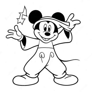 Magischer Zauberer Mickey In Aktion Ausmalbild 42141-34949