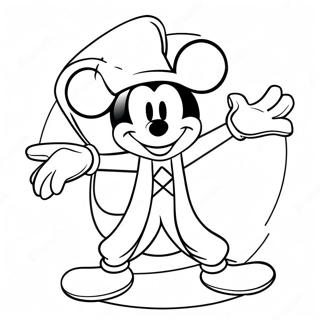 Magischer Zauberer Mickey In Aktion Ausmalbild 42141-34950