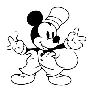 Magischer Zauberer Mickey In Aktion Ausmalbild 42141-34951